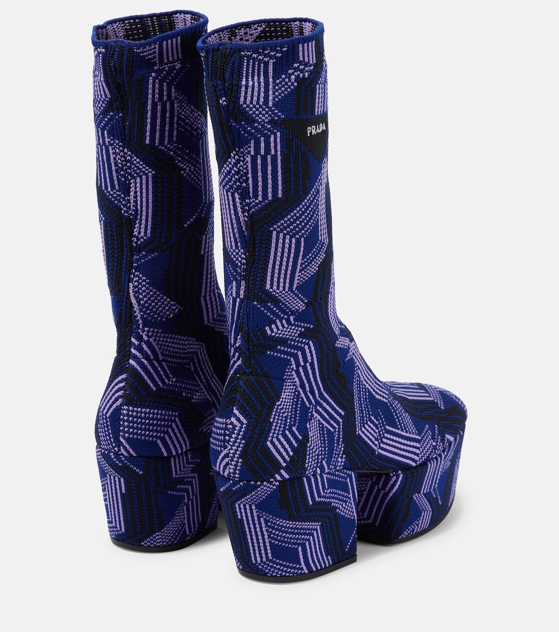 Botines en jacquard con plataforma | Prada