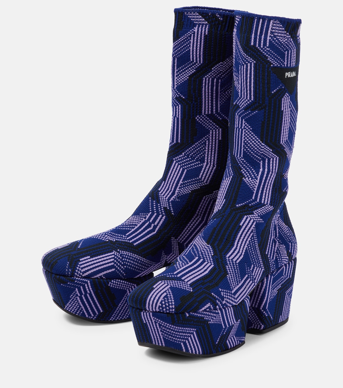 Botines en jacquard con plataforma | Prada