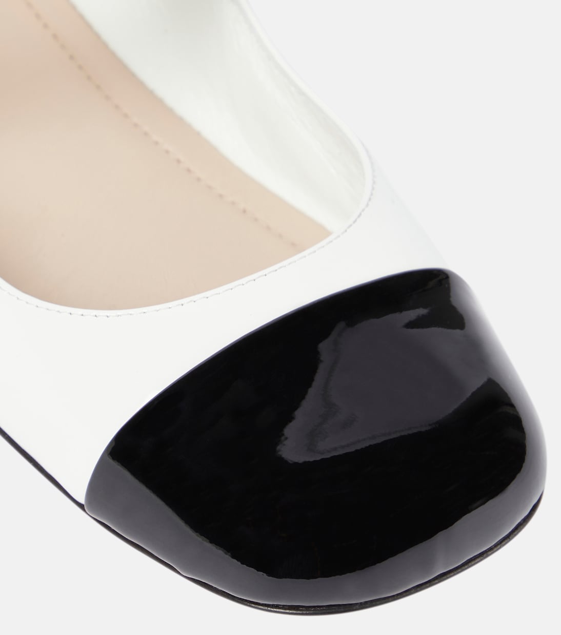 Ballerine in vernice con perle bijoux | Miu Miu