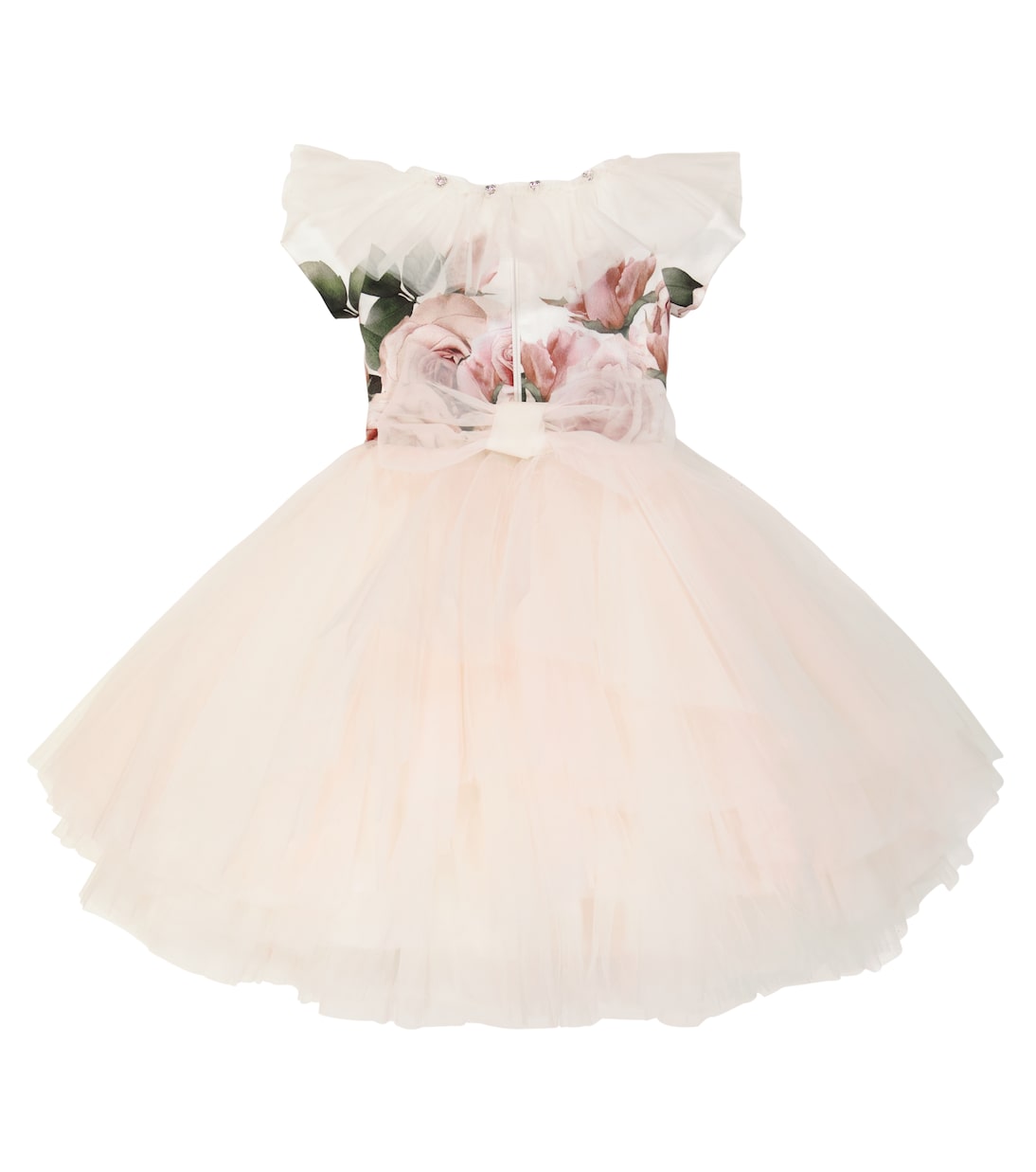 Bedrucktes Kleid mit Tüll | Monnalisa