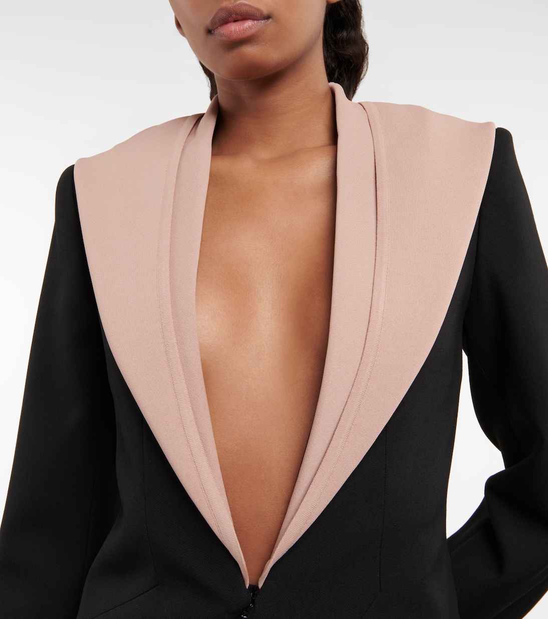 Vestito Corto in Lana Vergine con Cappuccio Firmato Alaïa