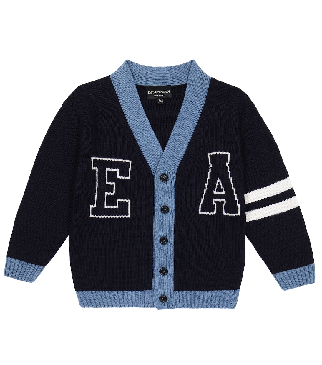 Cárdigan de punto intarsia | Emporio Armani Kids