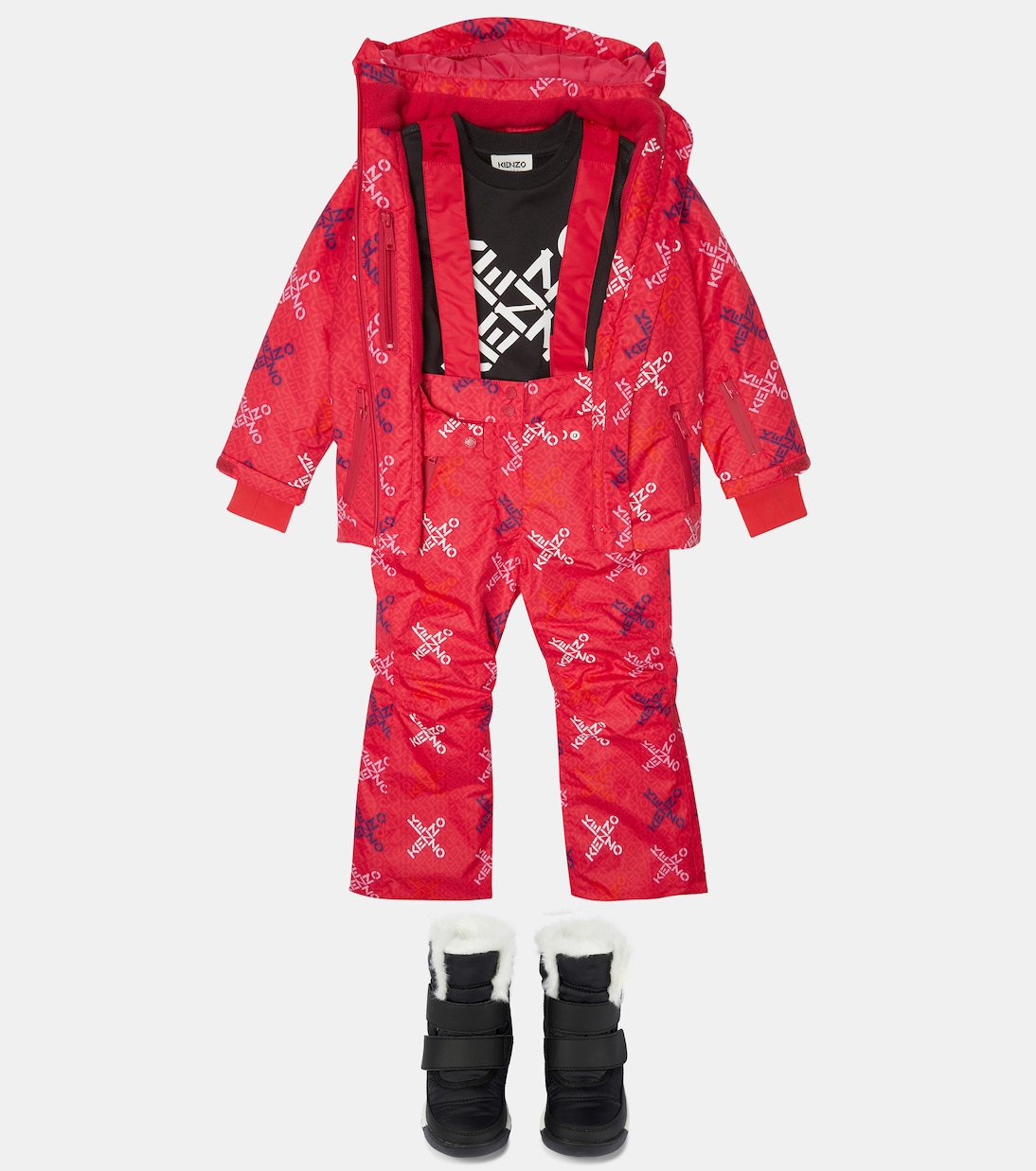 Logo-print ski salopettes | Kenzo Kids