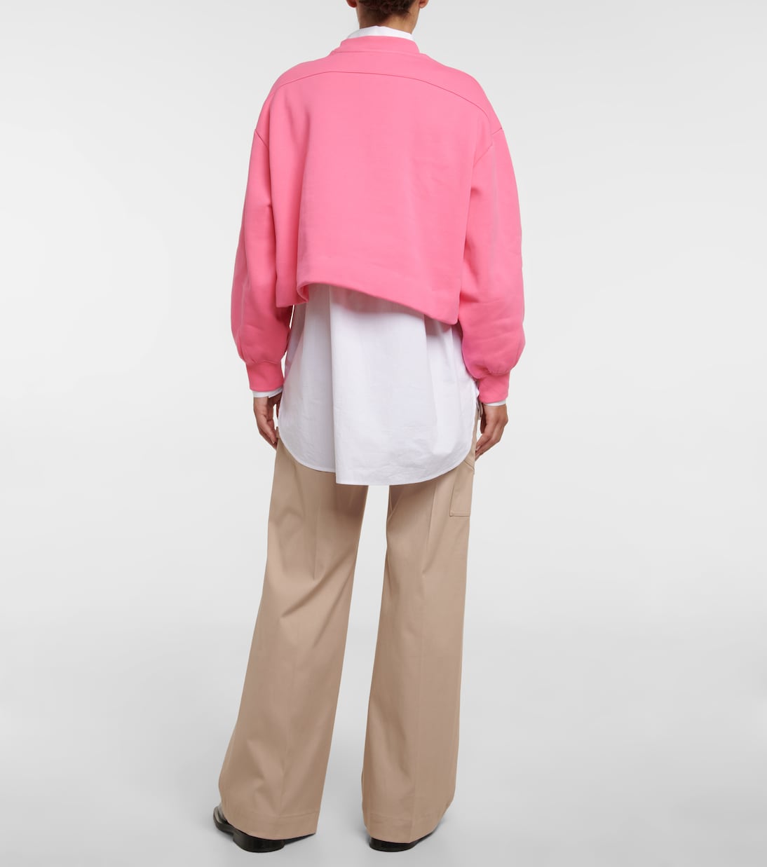 Cropped-Pullover aus Baumwoll-Jersey | Patou