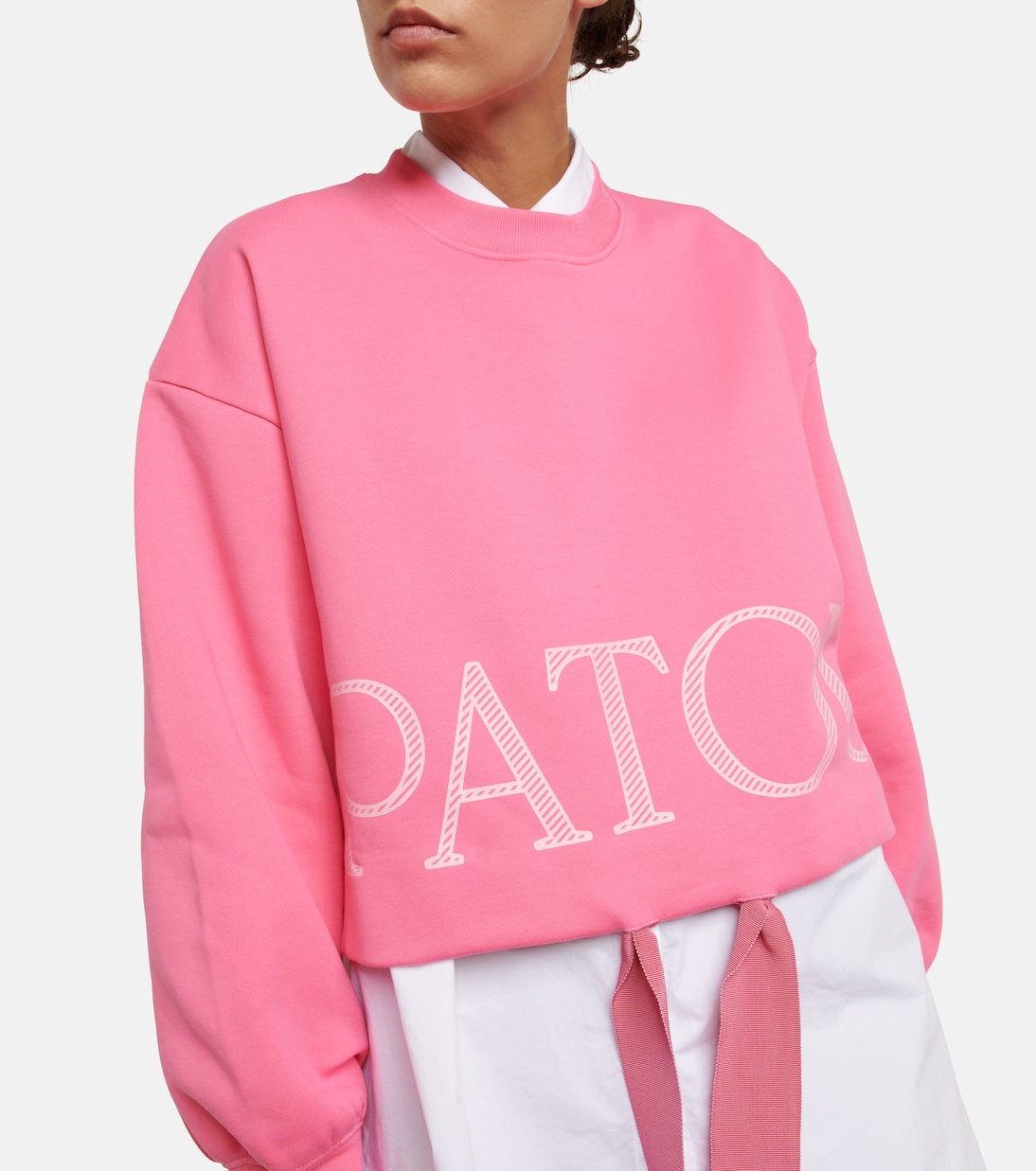Cropped-Pullover aus Baumwoll-Jersey | Patou
