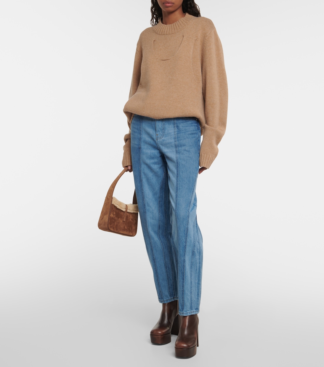 Warped Stripe Barrel high-rise jeans | Frame