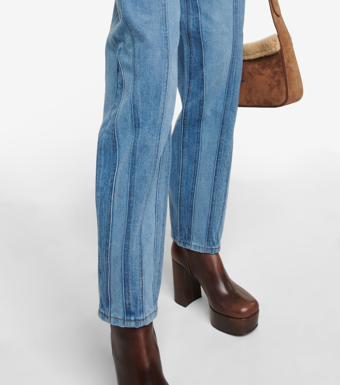 Warped Stripe Barrel high-rise jeans | Frame