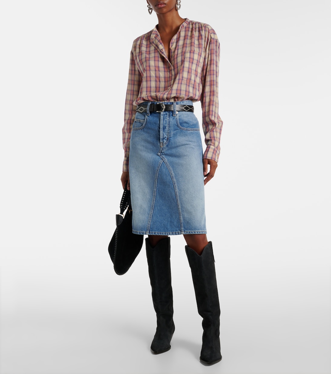 Jupe midi Fiali en jean | Marant Etoile