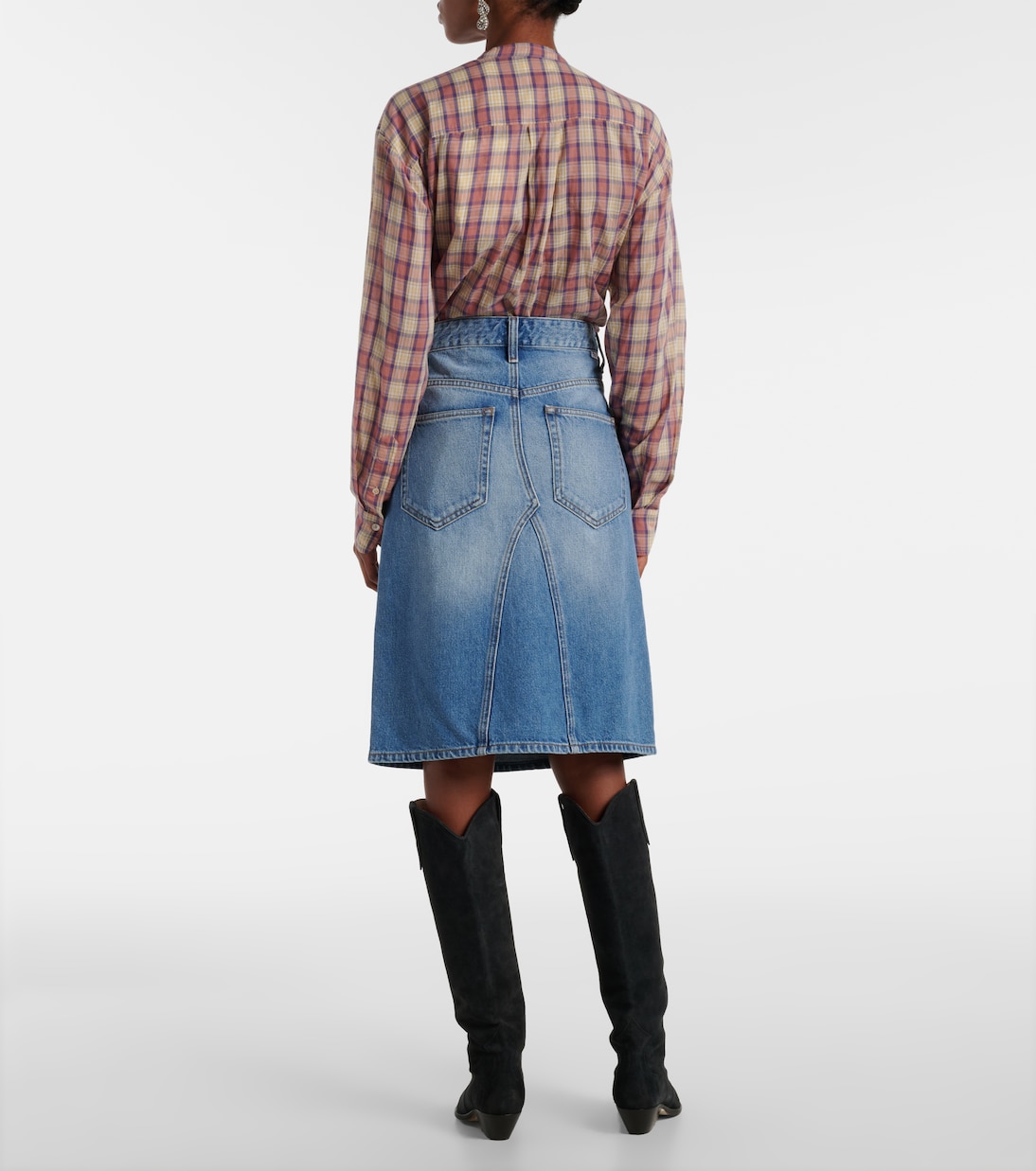 Jupe midi Fiali en jean | Marant Etoile