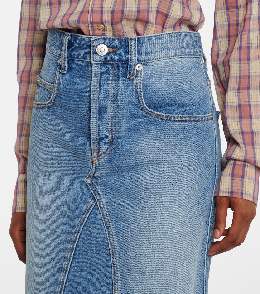 Jupe midi Fiali en jean | Marant Etoile