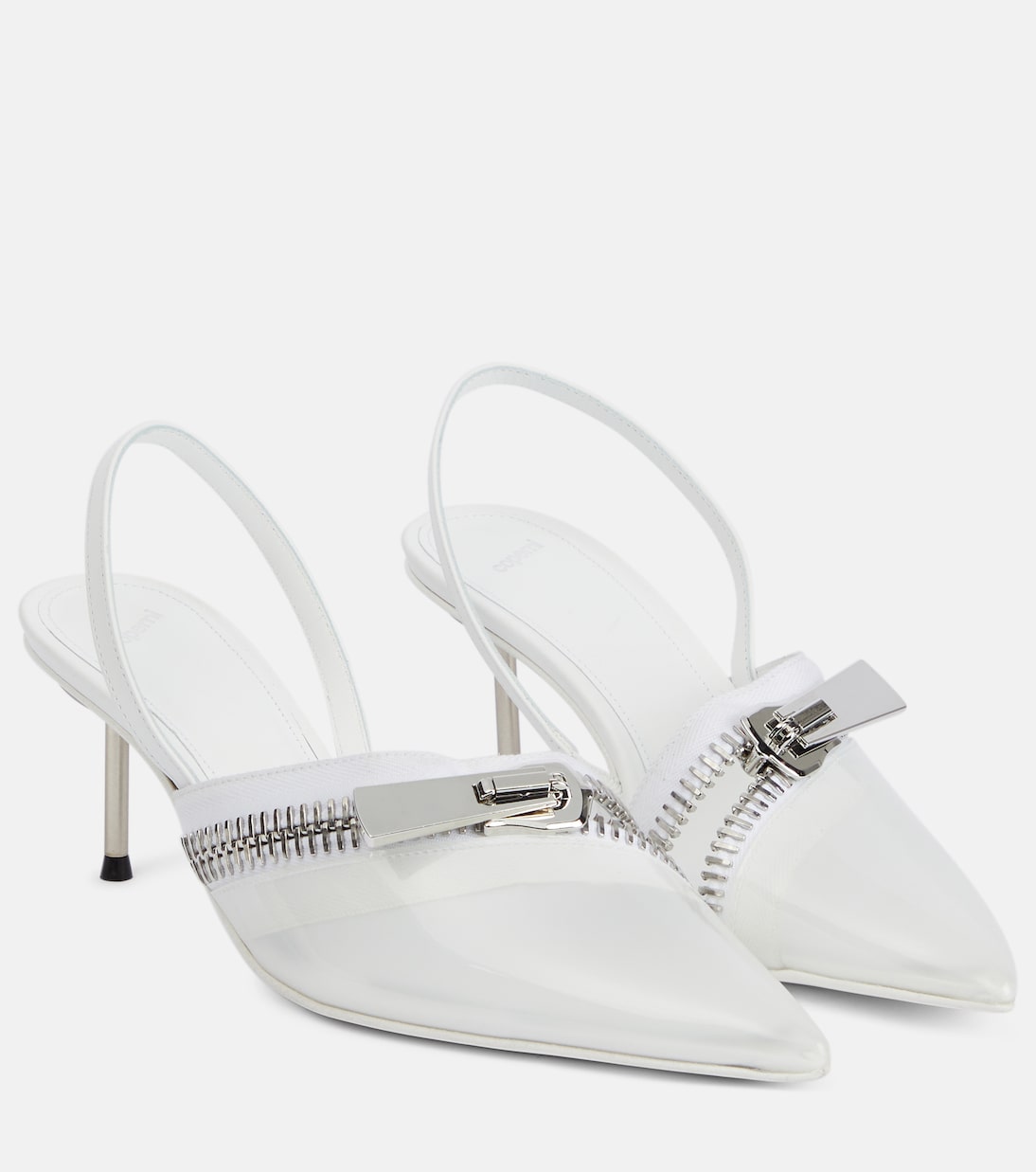 White and clear pumps hotsell