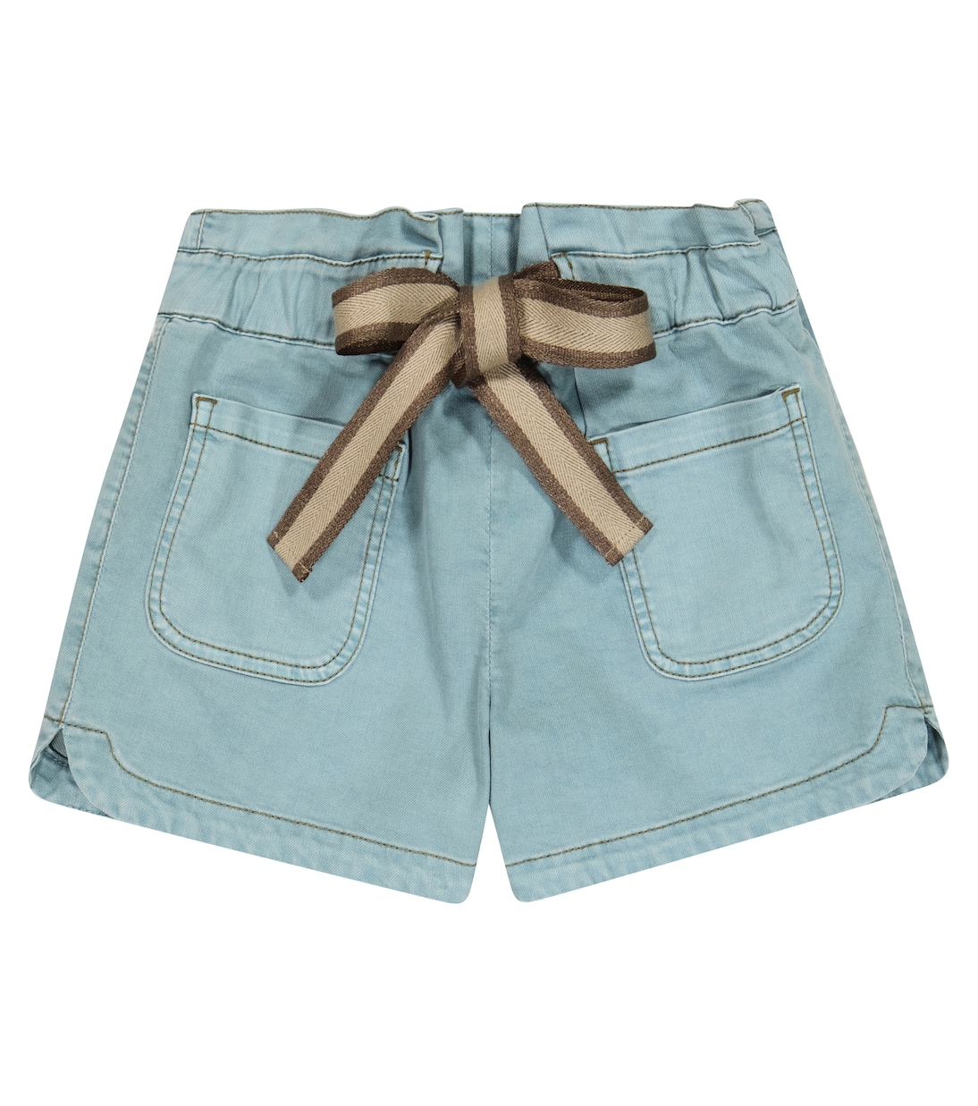 Shorts en sarga de mezcla de algodón | Brunello Cucinelli Kids