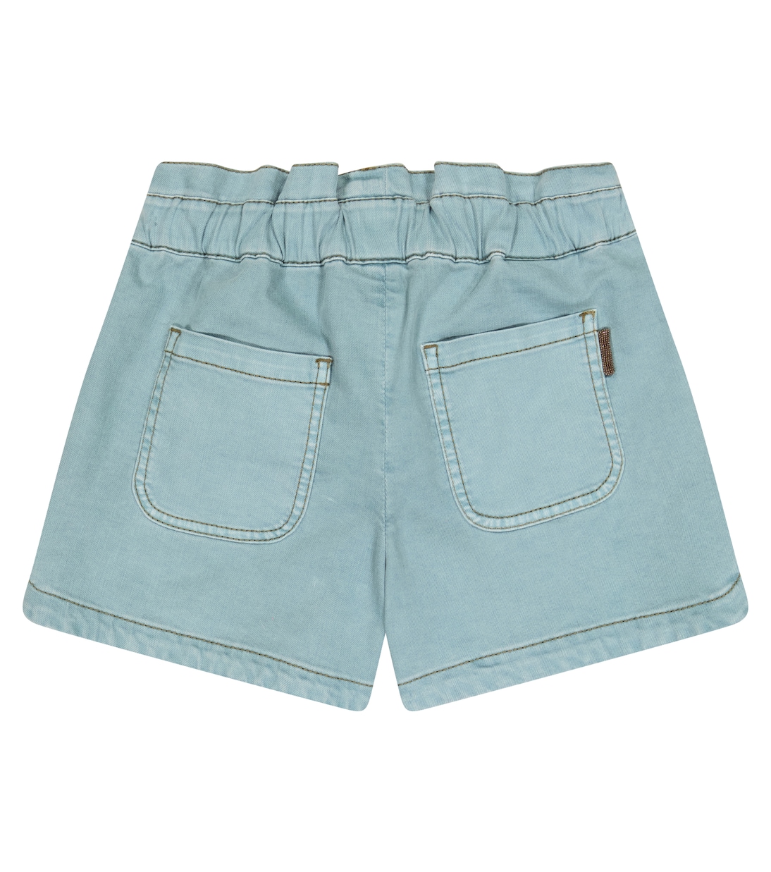 Shorts en sarga de mezcla de algodón | Brunello Cucinelli Kids