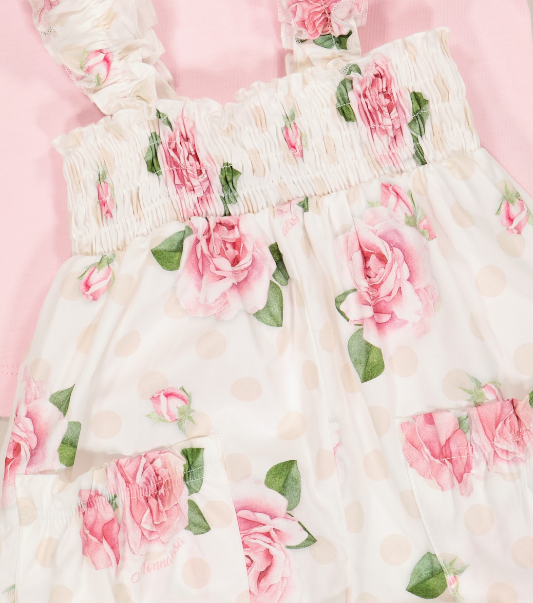 Bebé - set de mono y top floral | Monnalisa