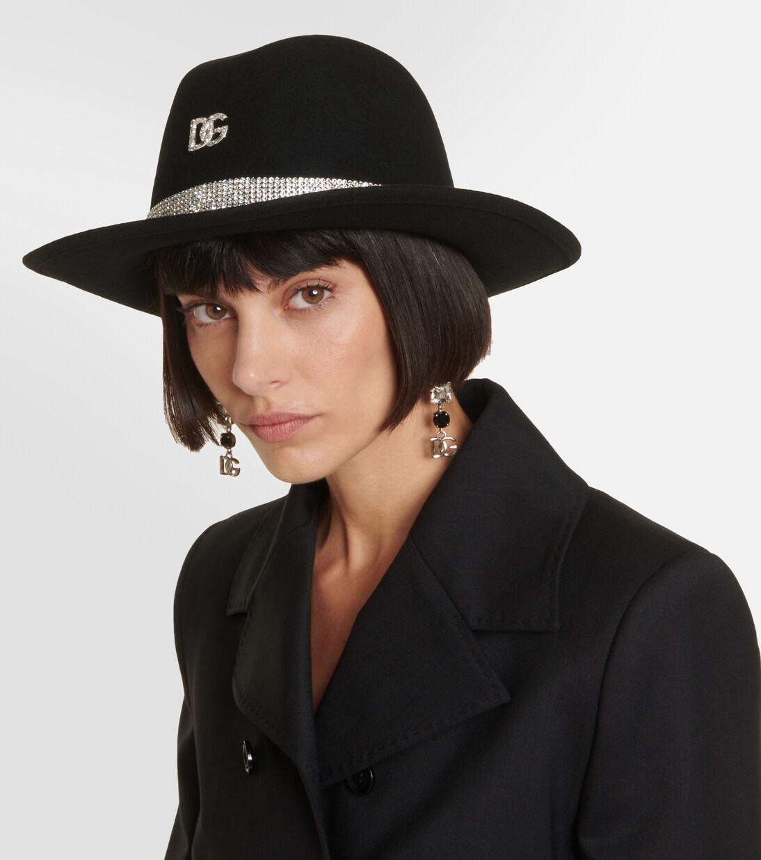 DG embellished virgin wool felt hat | Dolce&Gabbana