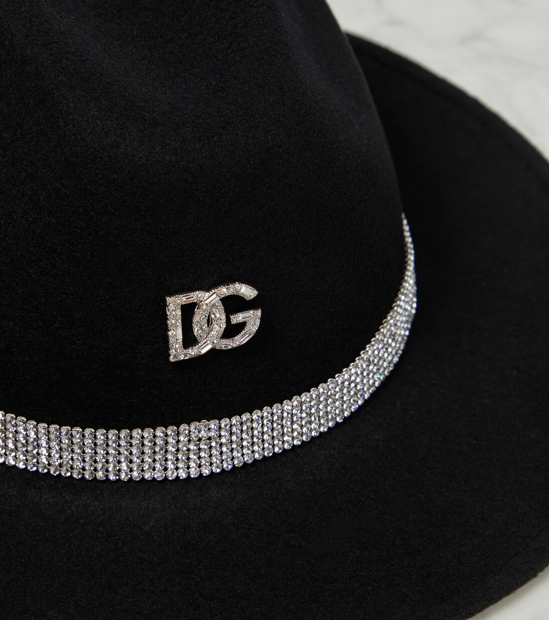 DG embellished virgin wool felt hat | Dolce&Gabbana