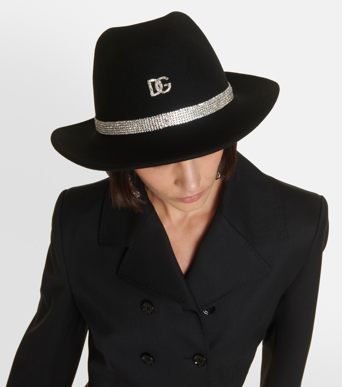 DG embellished virgin wool felt hat | Dolce&Gabbana