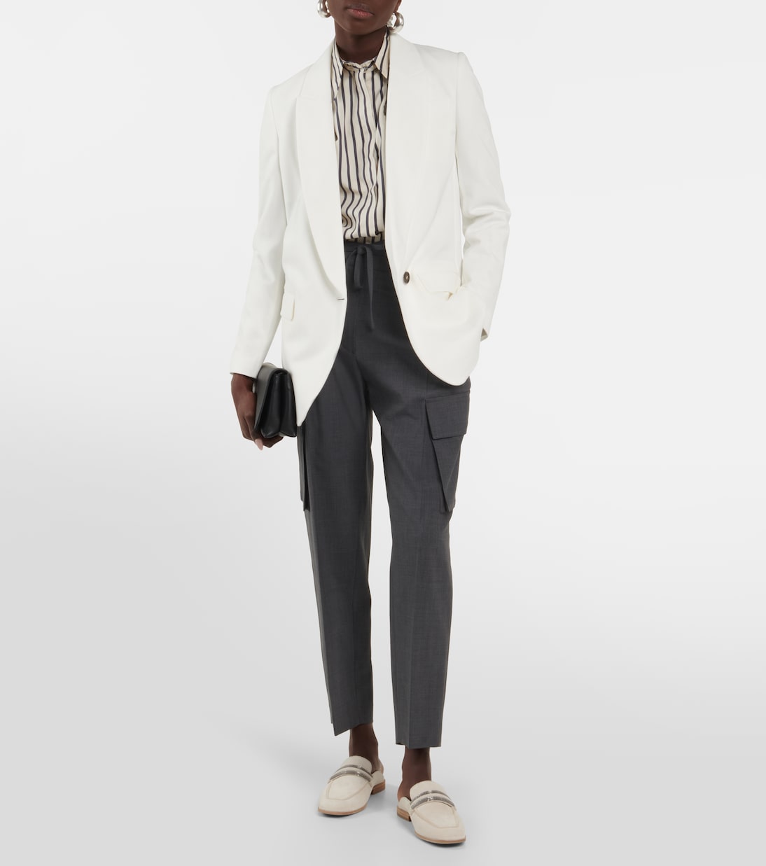 Blazer tejido en mezcla de algodón | Brunello Cucinelli