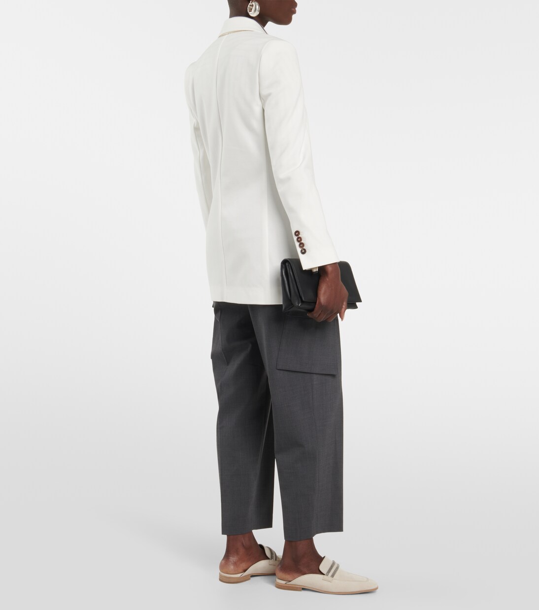 Blazer tejido en mezcla de algodón | Brunello Cucinelli