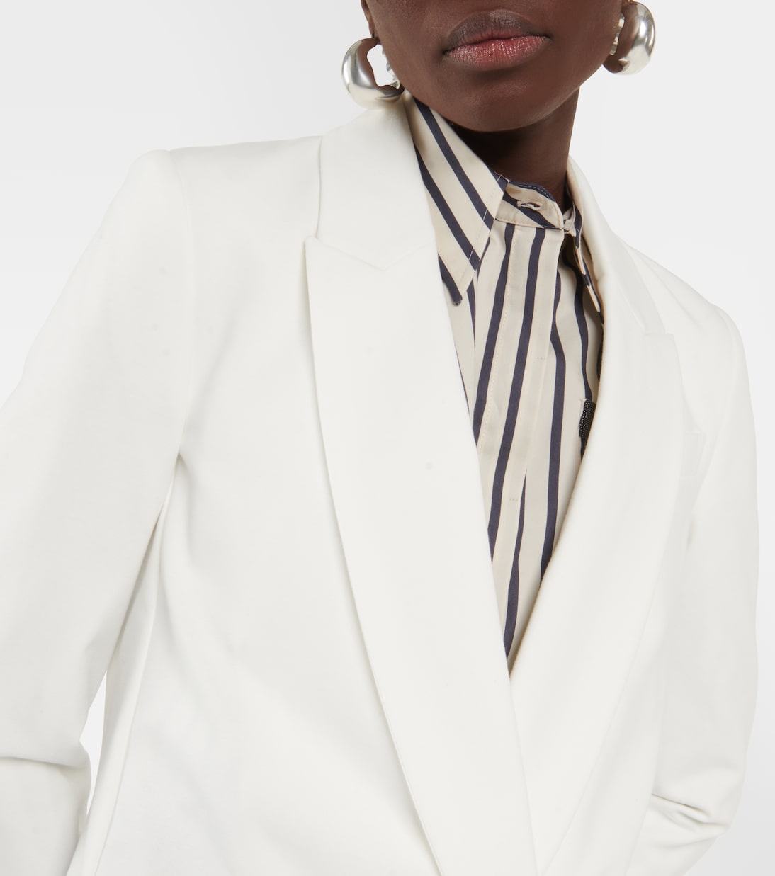Blazer tejido en mezcla de algodón | Brunello Cucinelli