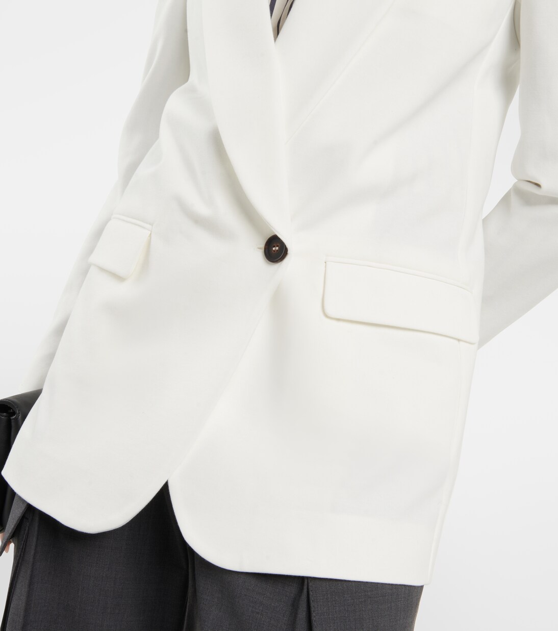 Blazer tejido en mezcla de algodón | Brunello Cucinelli