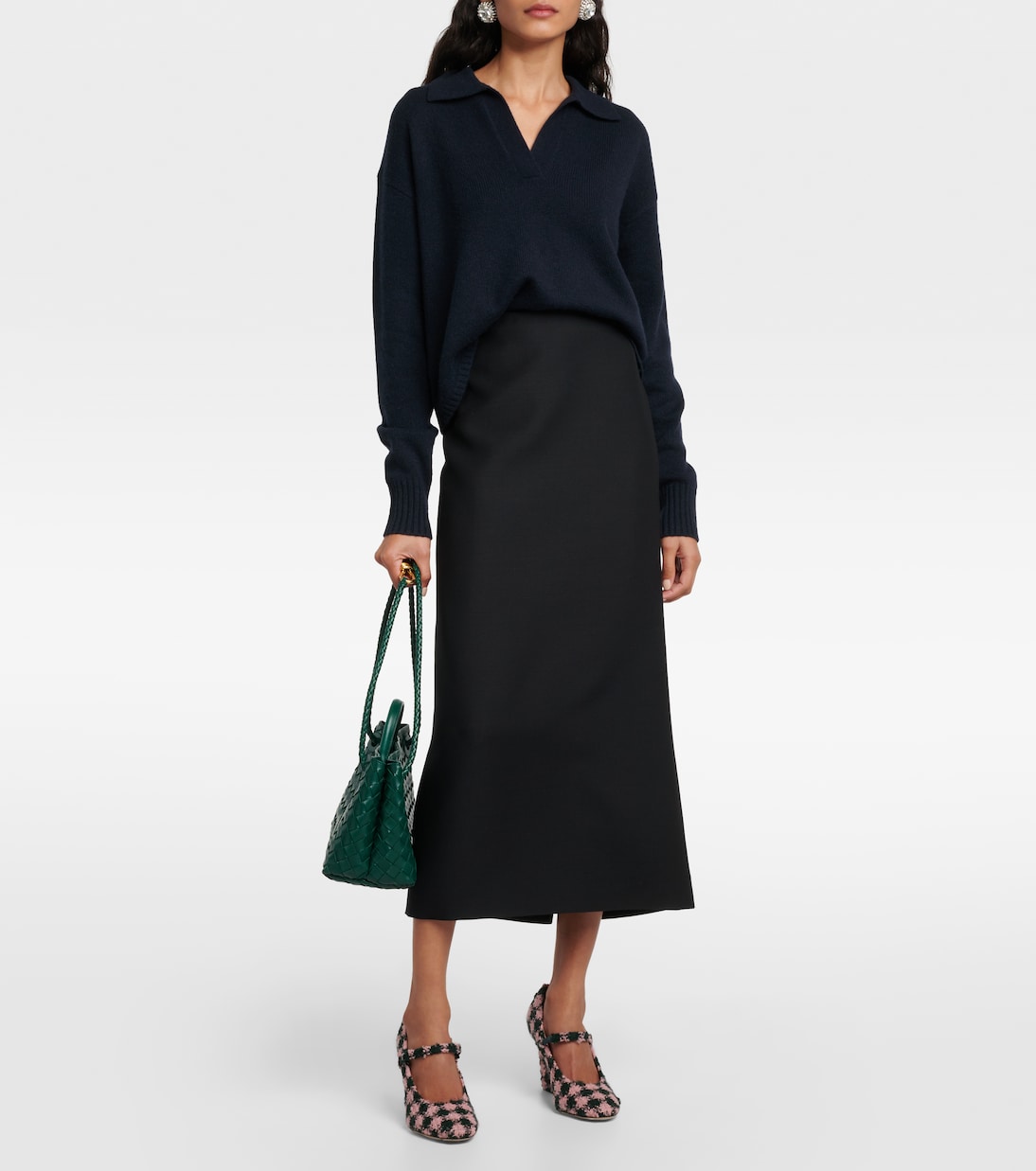 Mary-Jane-Pumps Orelia aus Tweed | Emilia Wickstead