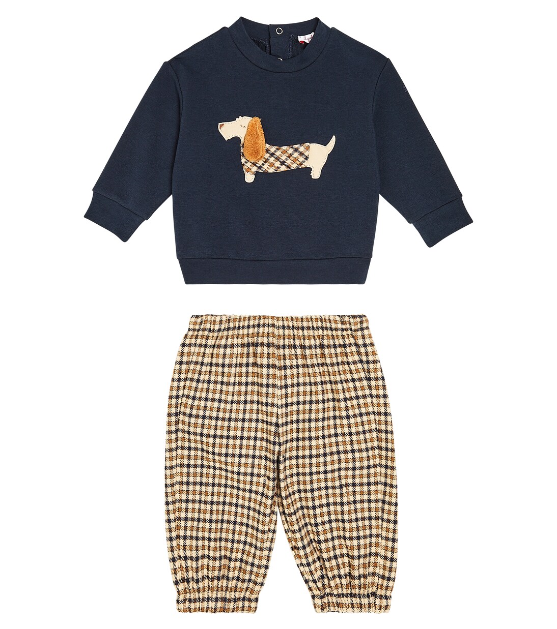Baby cotton-blend sweatshirt and sweatpants set | Il Gufo