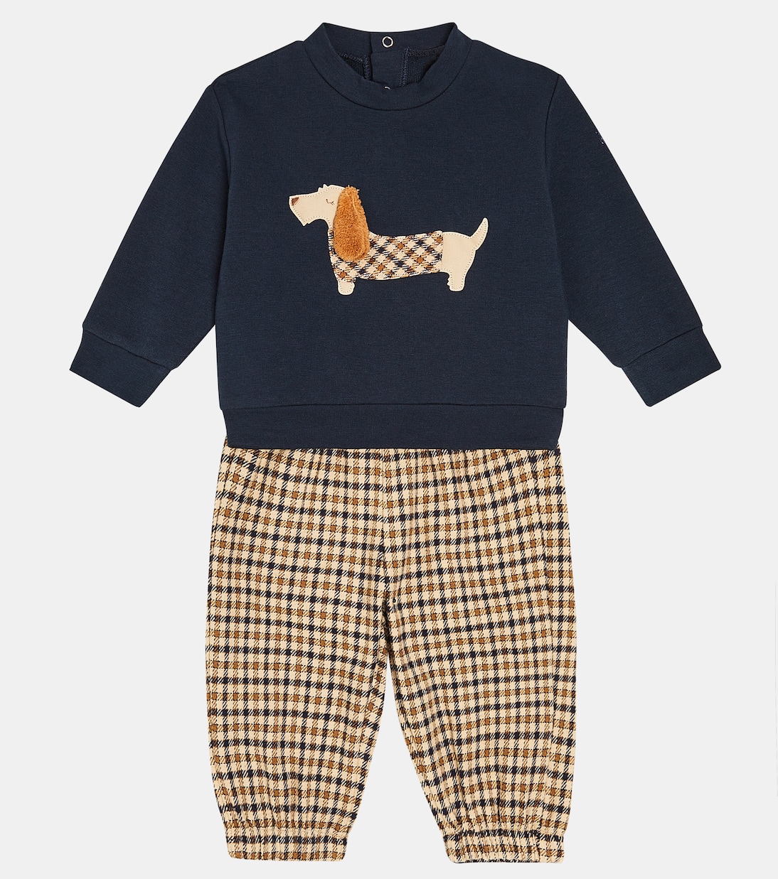 Baby cotton-blend sweatshirt and sweatpants set | Il Gufo