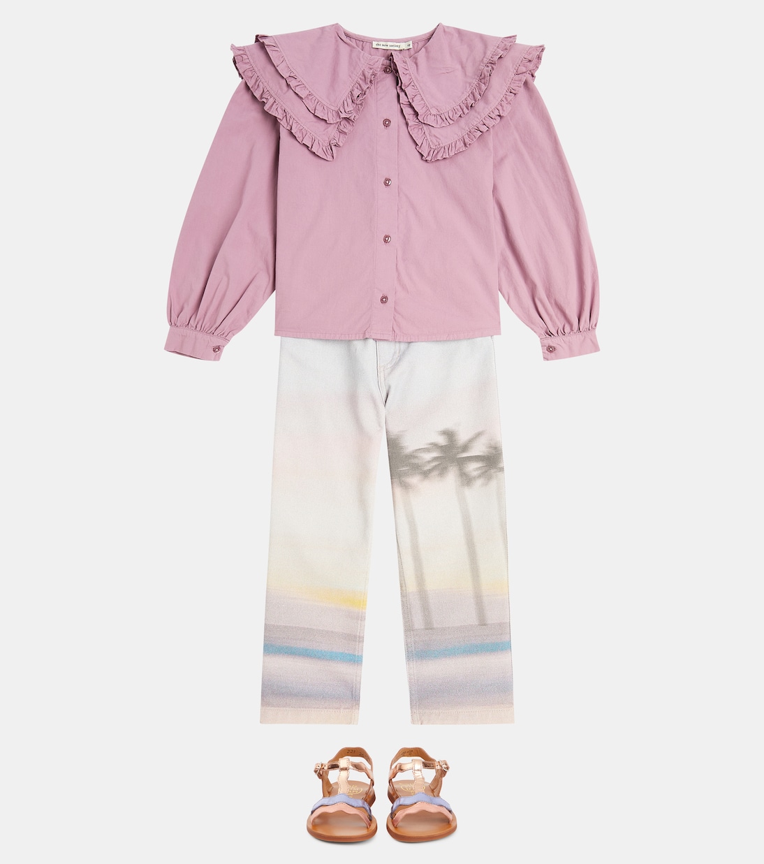 Top Jimena in cotone con volant | The New Society