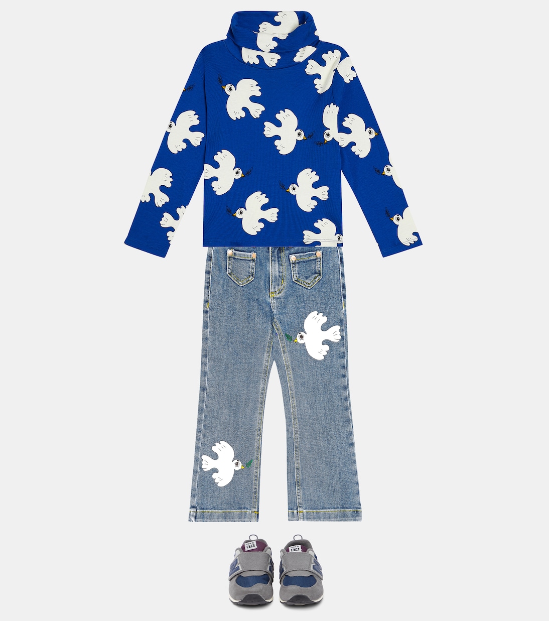 x Wrangler jeans flared Peace Dove | Mini Rodini