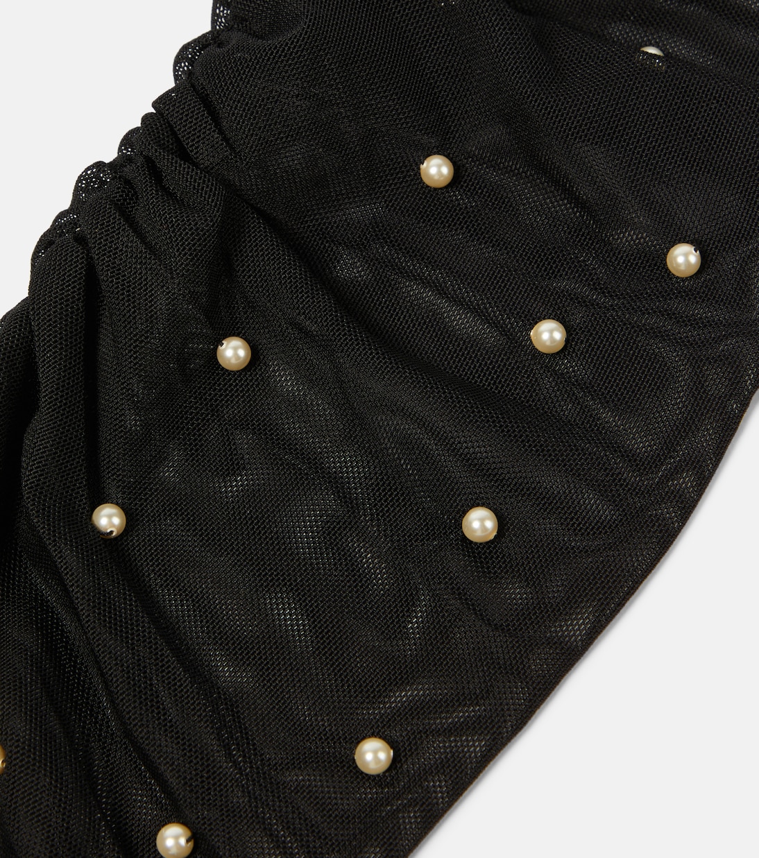 Leontyne embellished ruched gloves | Jennifer Behr