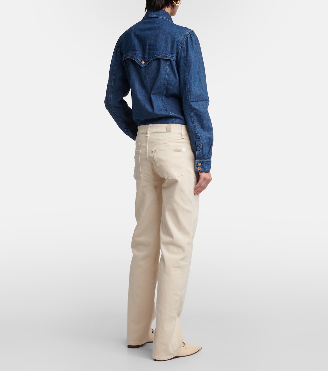 Ellie mid-rise straight jeans | 7 For All Mankind