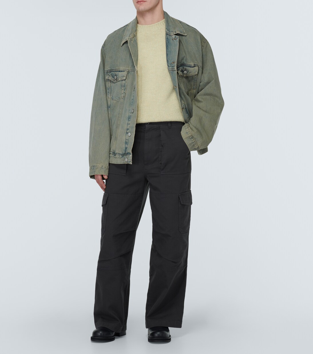 Pantalones cargo de sarga de mezcla de algodón | Acne Studios