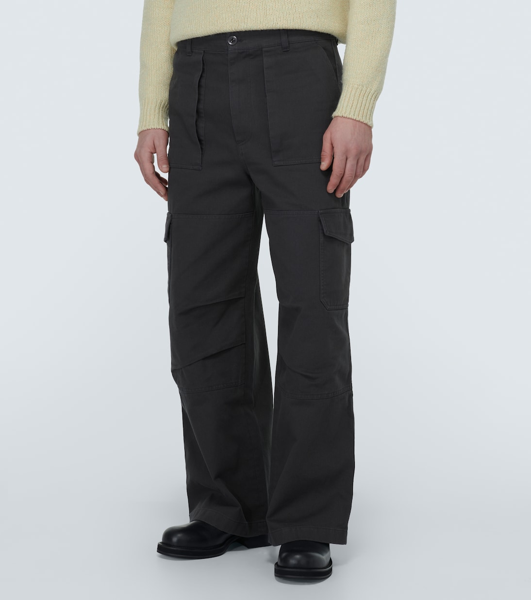 Pantalones cargo de sarga de mezcla de algodón | Acne Studios