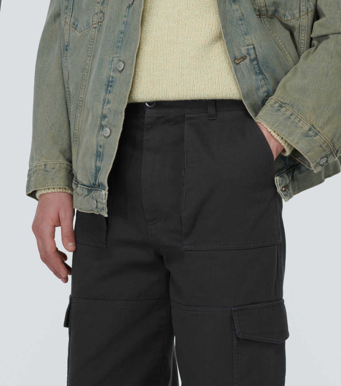 Pantalones cargo de sarga de mezcla de algodón | Acne Studios
