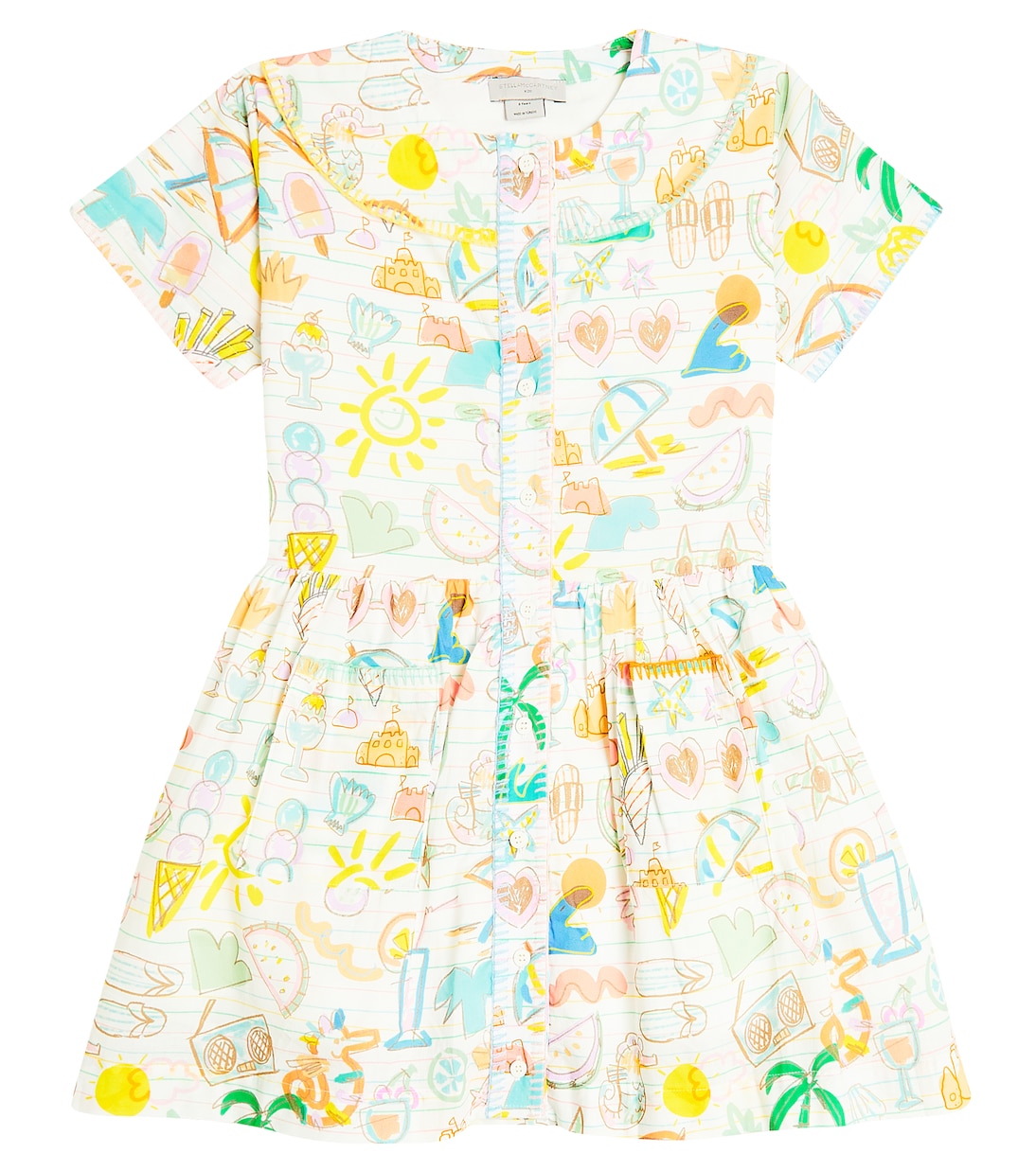 Bedrucktes Kleid aus Baumwolle | Stella McCartney Kids