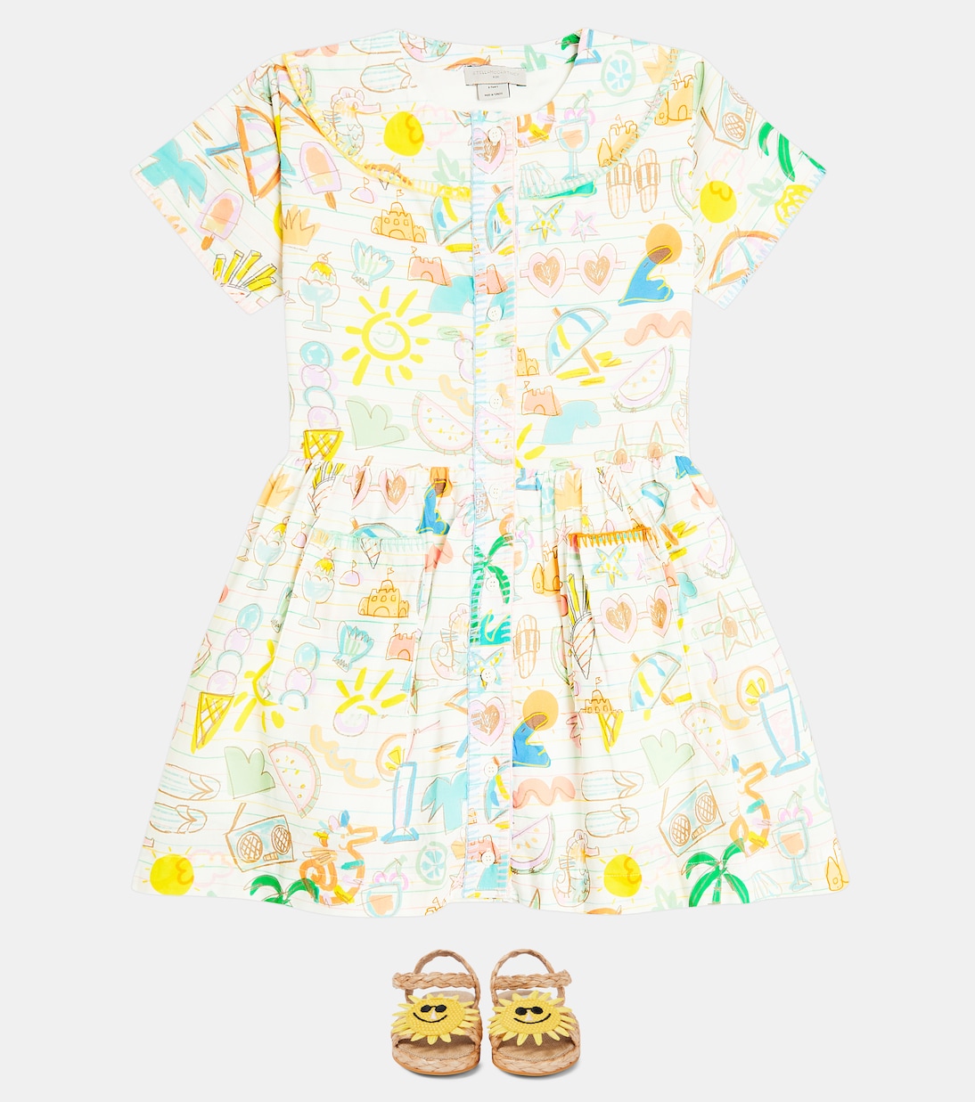 Bedrucktes Kleid aus Baumwolle | Stella McCartney Kids