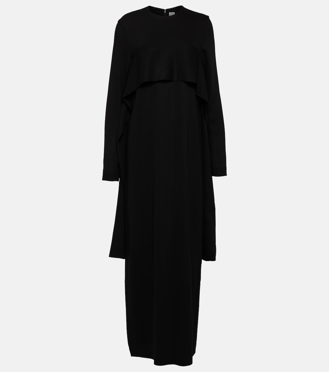 Vestido largo de cady drapeado | Toteme