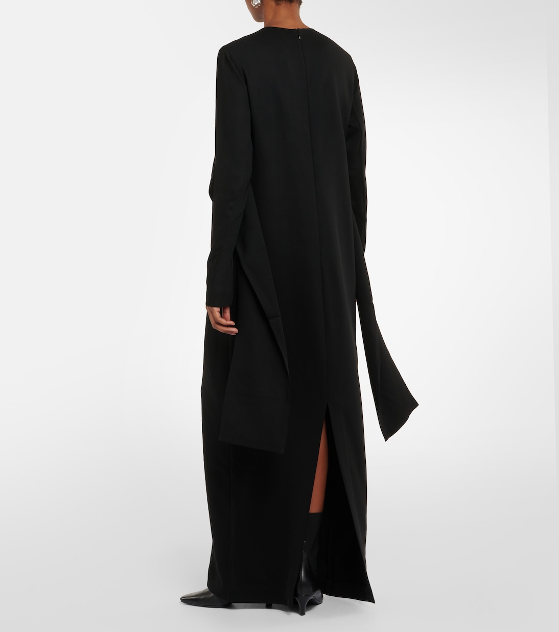 Vestido largo de cady drapeado | Toteme