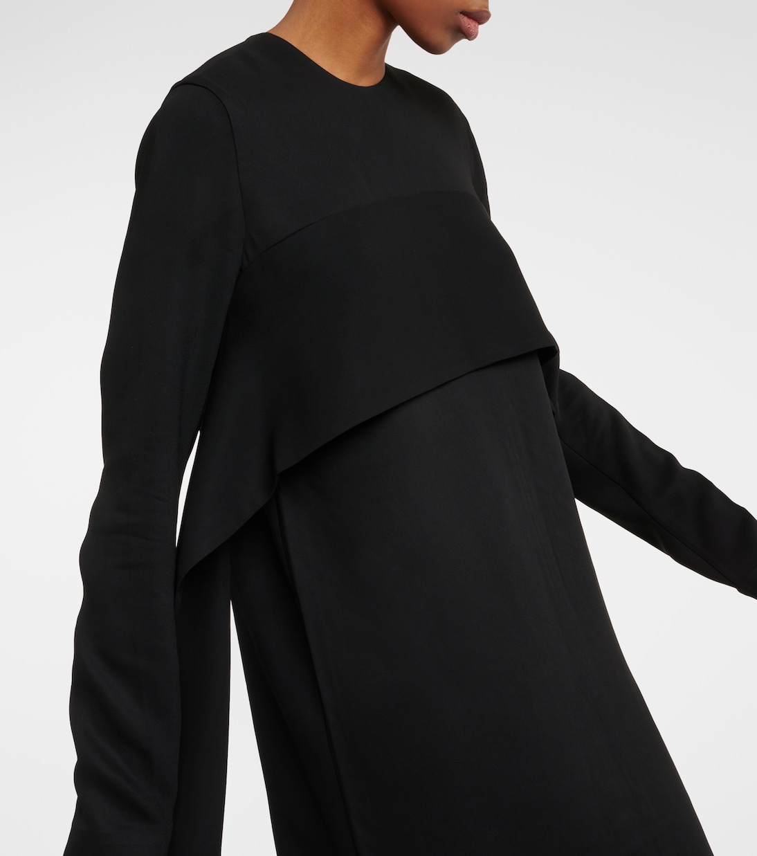 Vestido largo de cady drapeado | Toteme