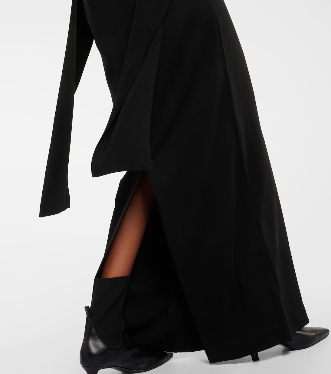Vestido largo de cady drapeado | Toteme