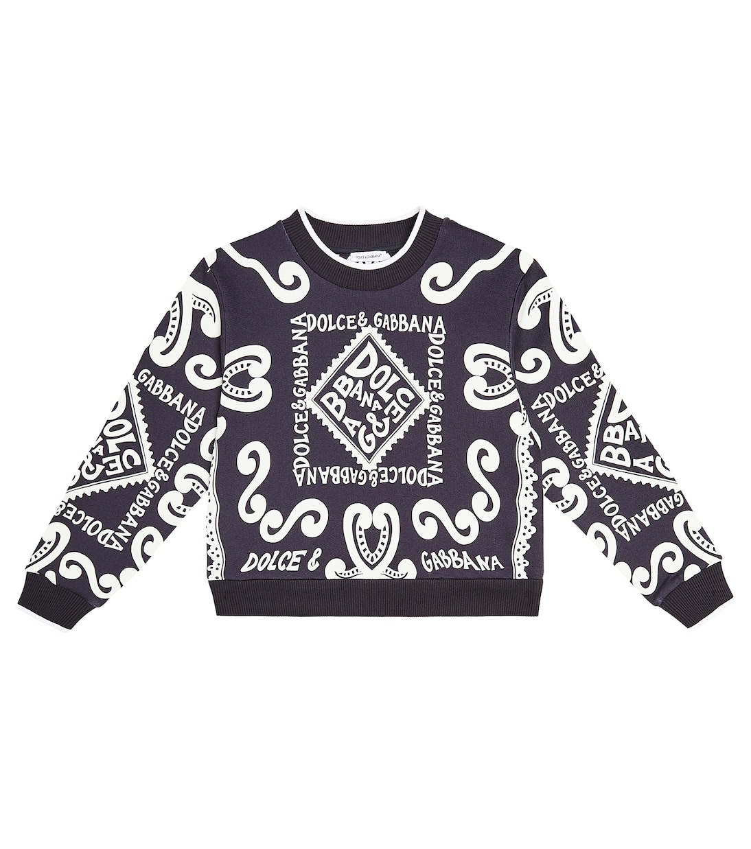Bedrucktes Sweatshirt aus Baumwoll-Jersey | Dolce&Gabbana Kids