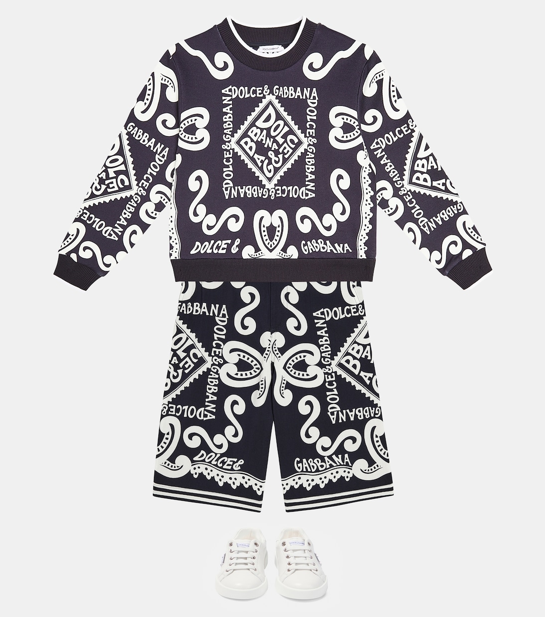 Bedrucktes Sweatshirt aus Baumwoll-Jersey | Dolce&Gabbana Kids