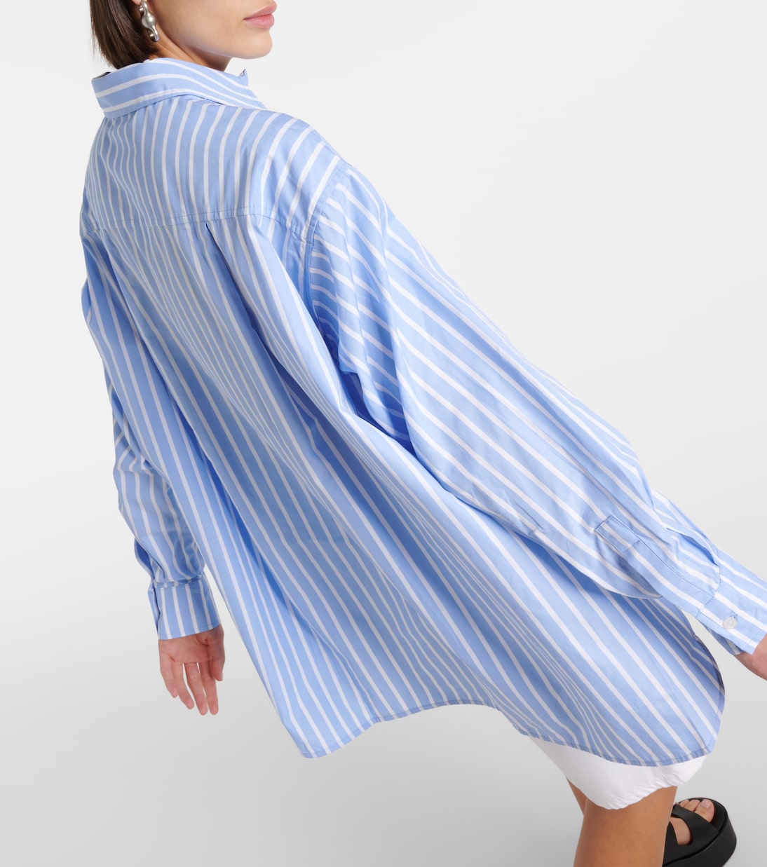 Camisa de mezcla de algodón a rayas | The Frankie Shop