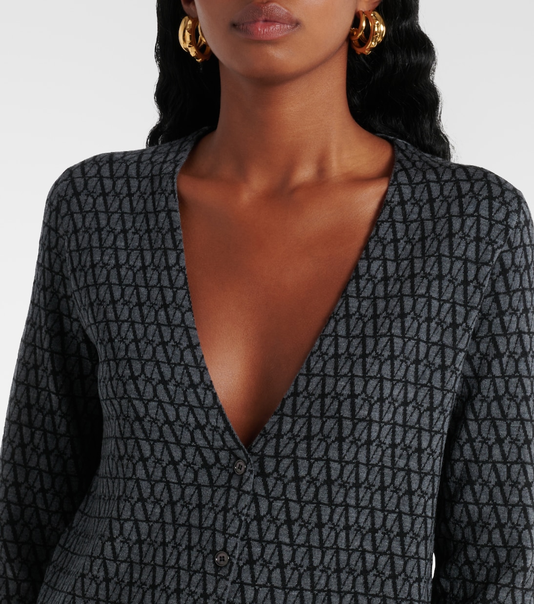 Vestido largo Toile Iconographe de lana | Valentino