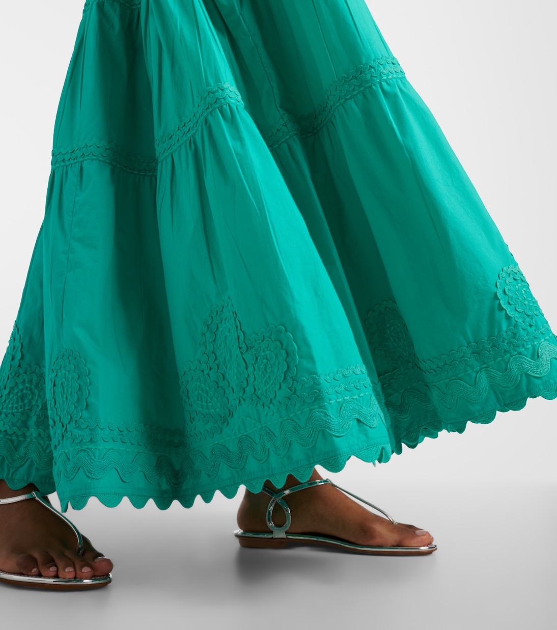 Tiered cotton poplin maxi dress | Juliet Dunn