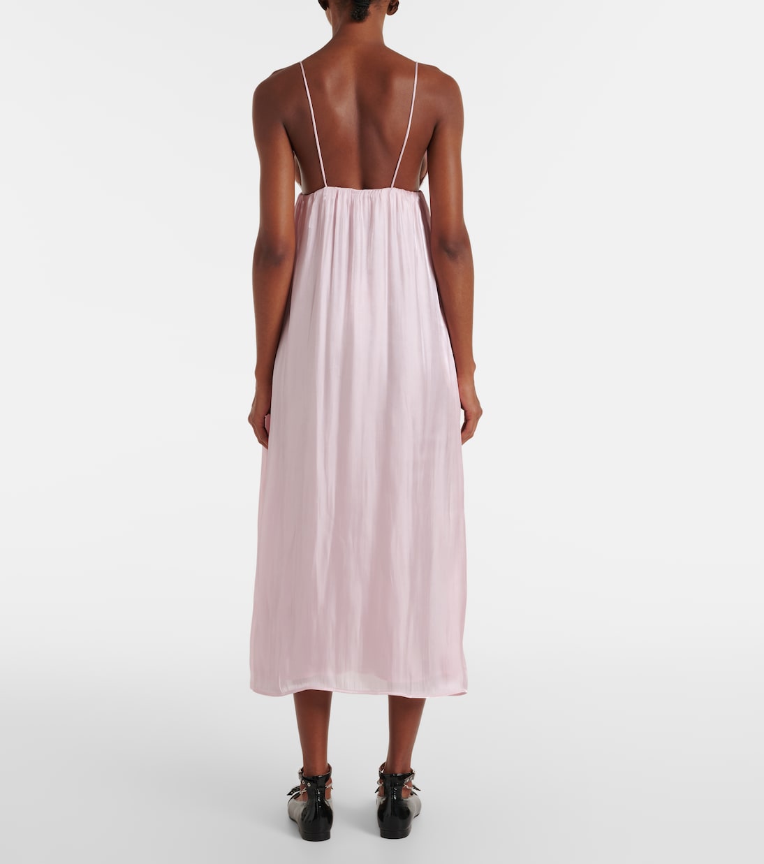 Maxikleid aus Satin | Ganni