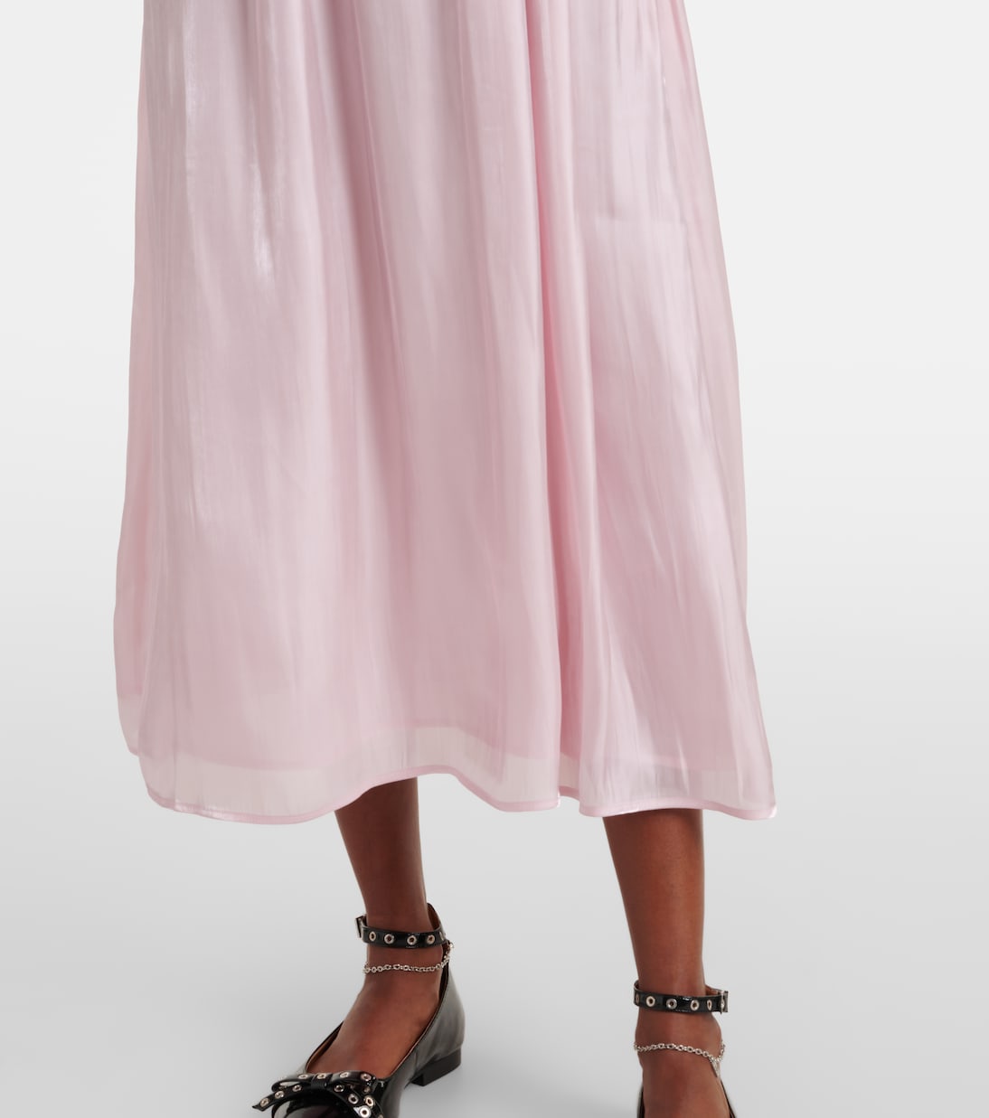 Maxikleid aus Satin | Ganni