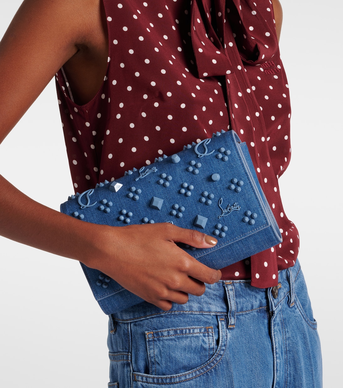 Clutch Paloma in denim | Christian Louboutin