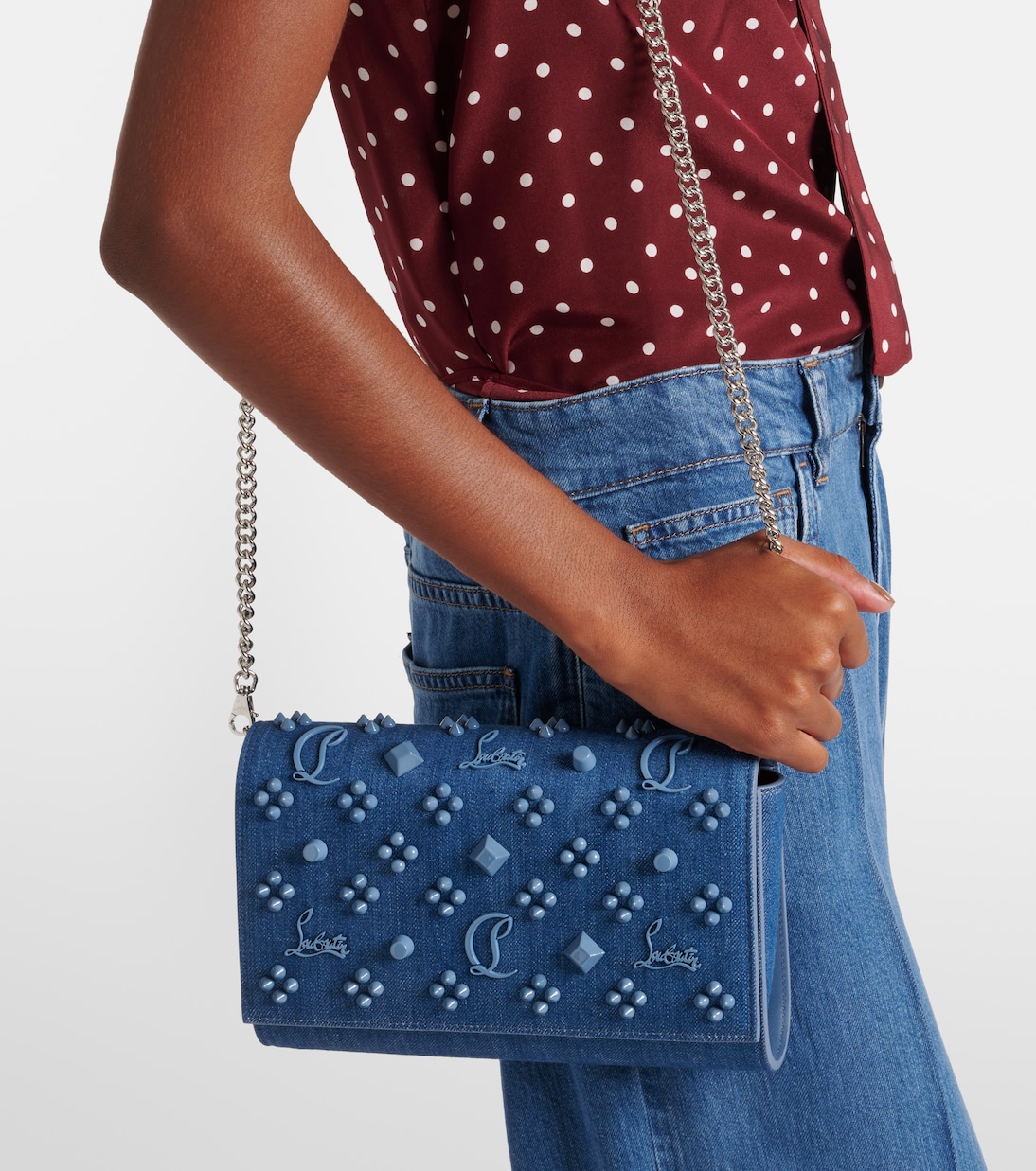 Clutch Paloma in denim | Christian Louboutin